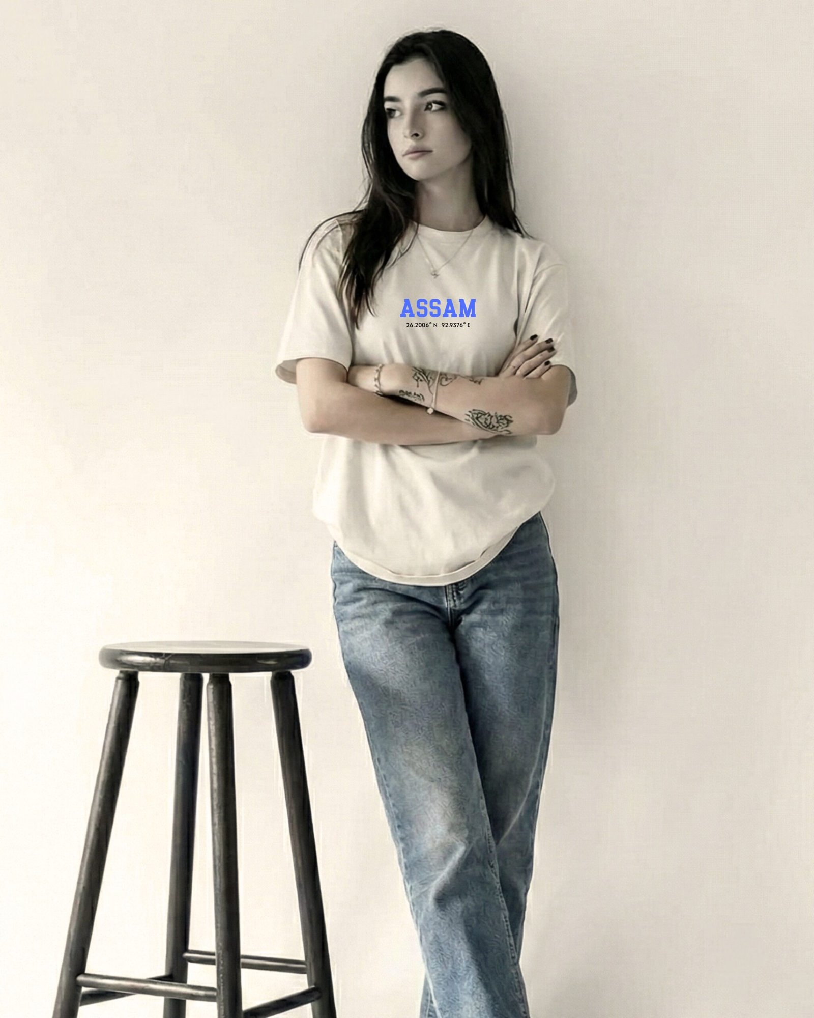 Assam Coordinates – Unisex White T-Shirt