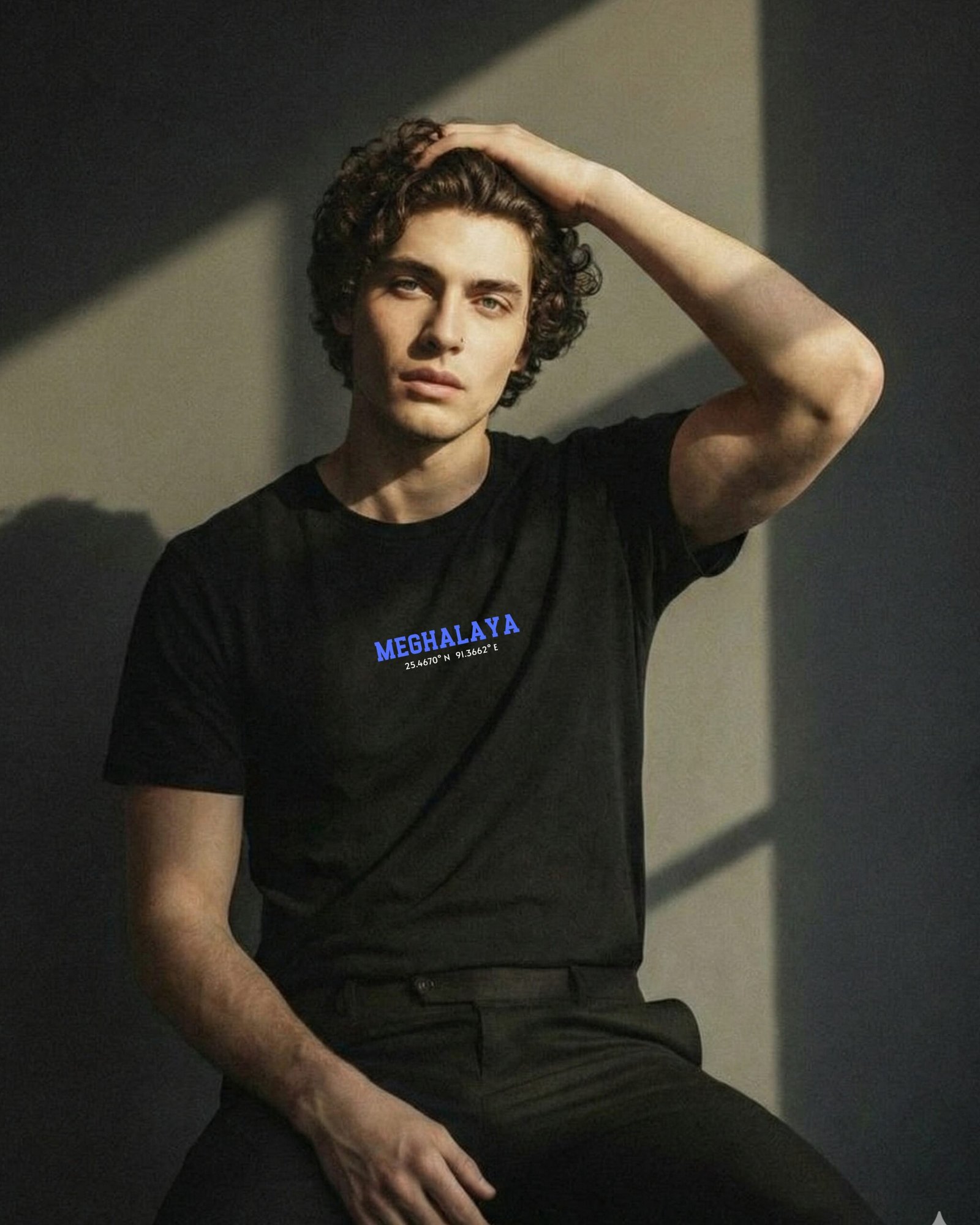 Meghalaya Coordinates – Unisex Black T-Shirt