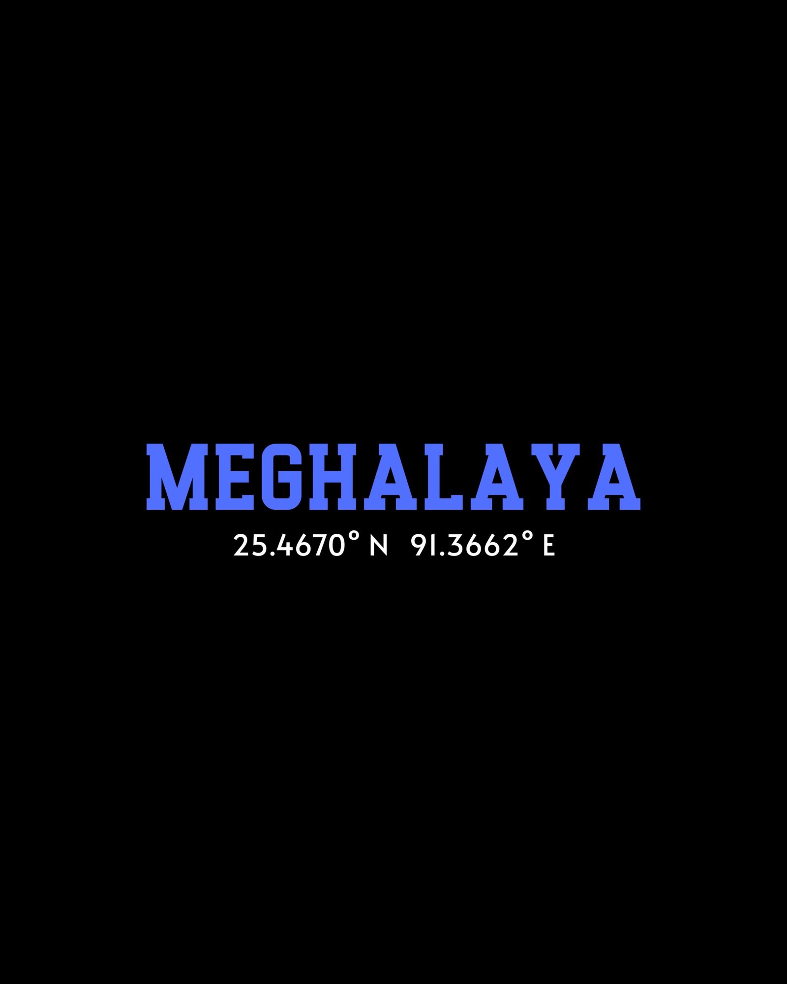 Meghalaya Coordinates – Unisex Black T-Shirt - Image 3