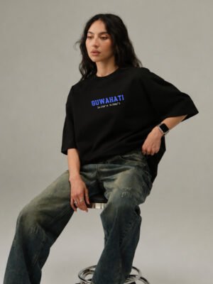 Guwahati Location – Regular Unisex Black T-Shirt