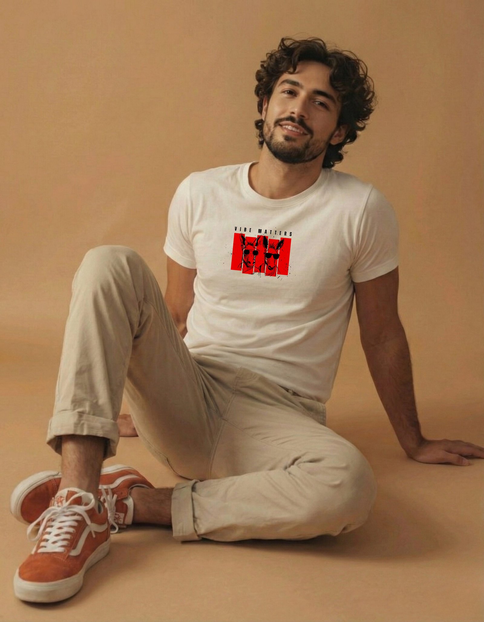 Vibe Matters – White Minimal Tee