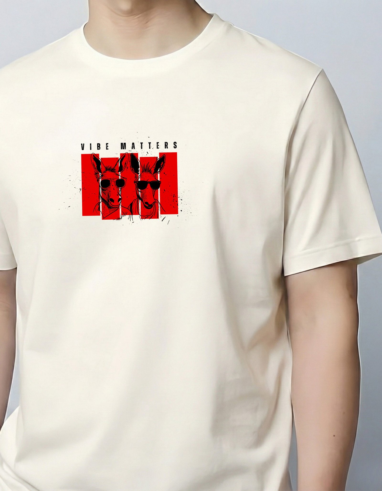 Vibe Matters – White Minimal Tee - Image 2