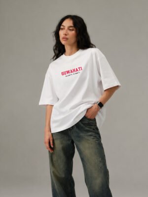 Guwahati Location – Regular Unisex White T-Shirt