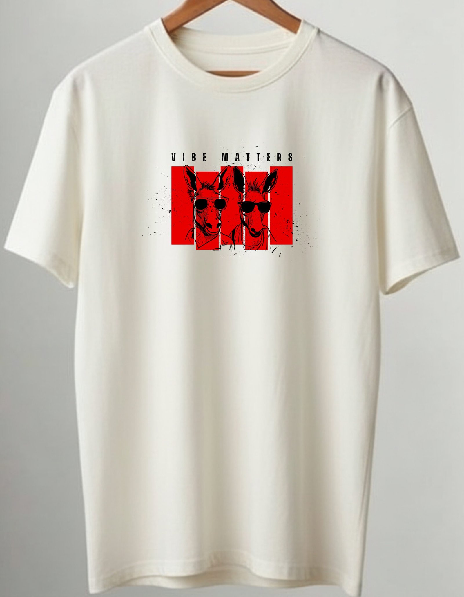 Vibe Matters – White Minimal Tee - Image 4