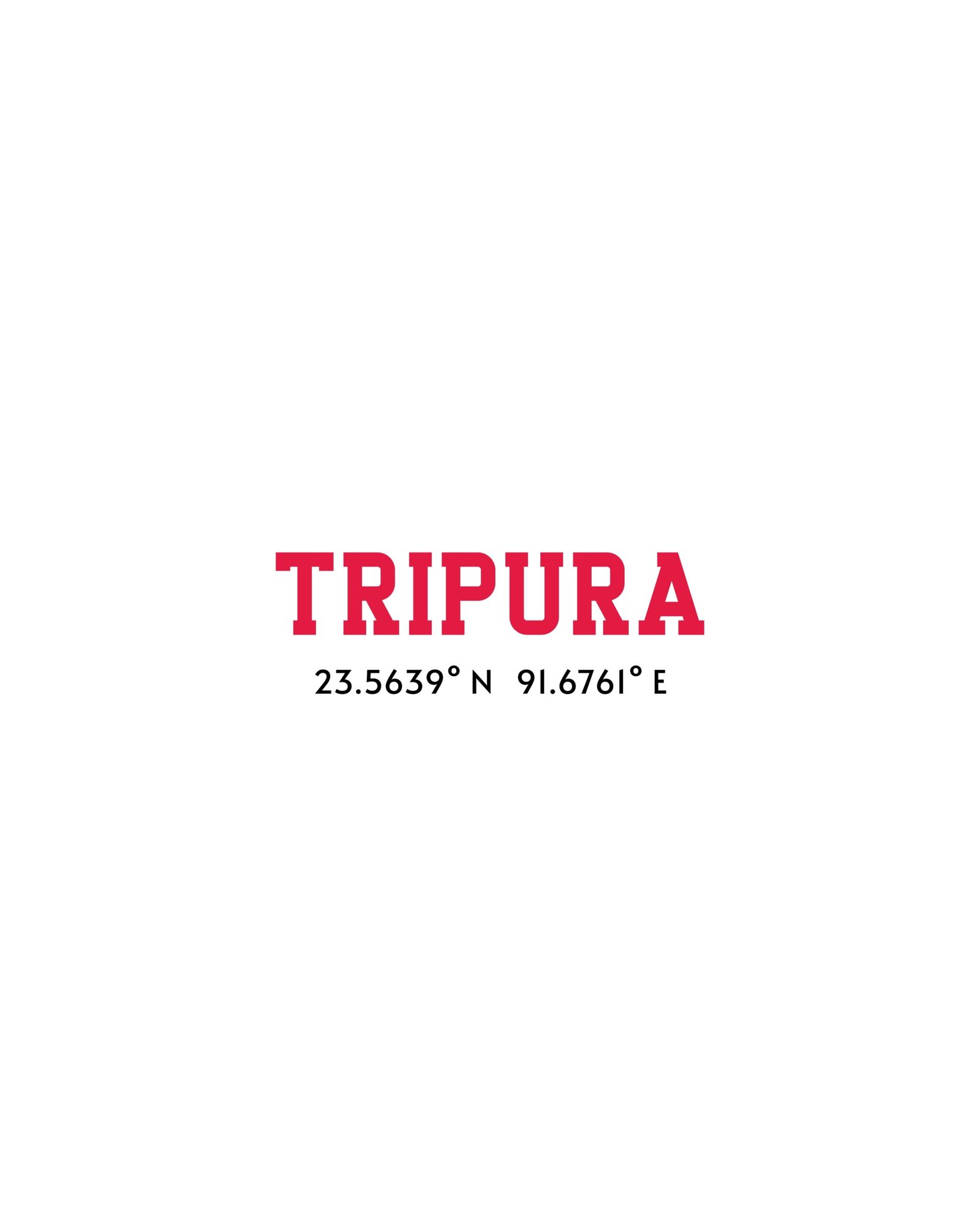 Tripura Coordinates – Unisex White T-Shirt - Image 3