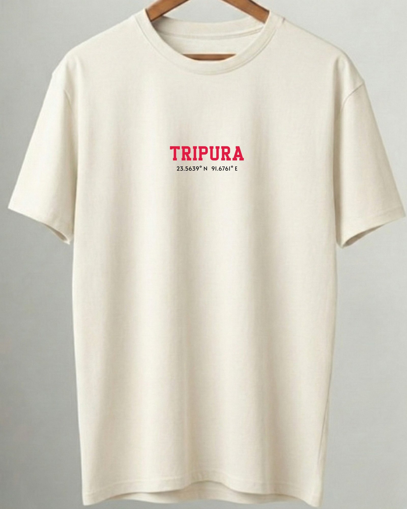 Tripura Coordinates – Unisex White T-Shirt - Image 4