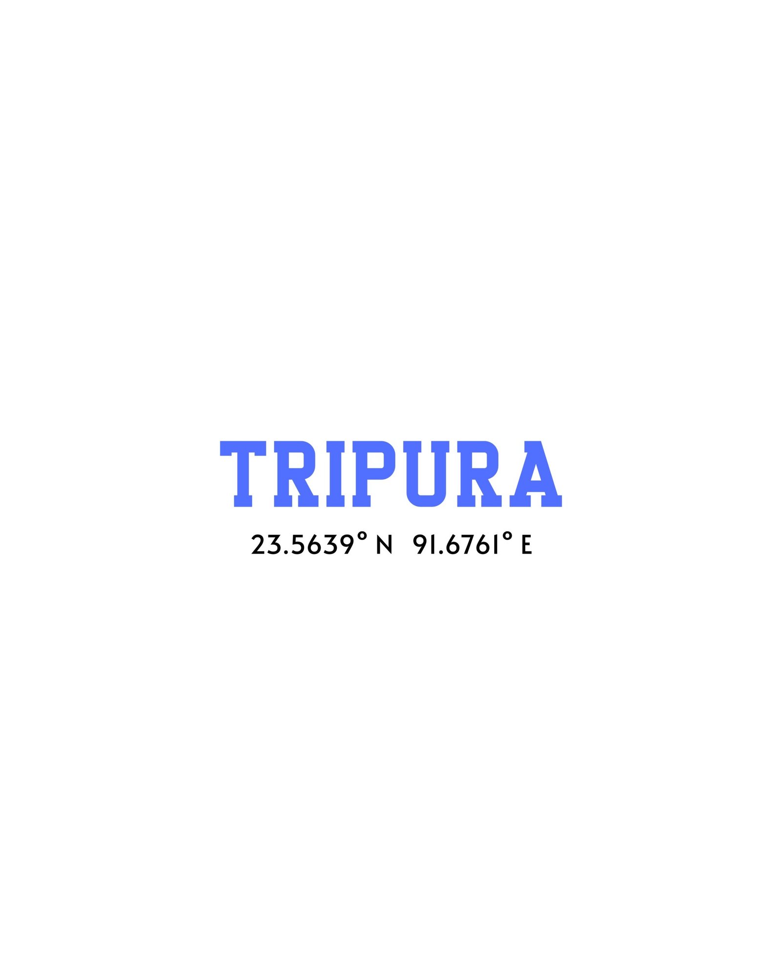 Tripura Coordinates – Unisex White T-Shirt - Image 3