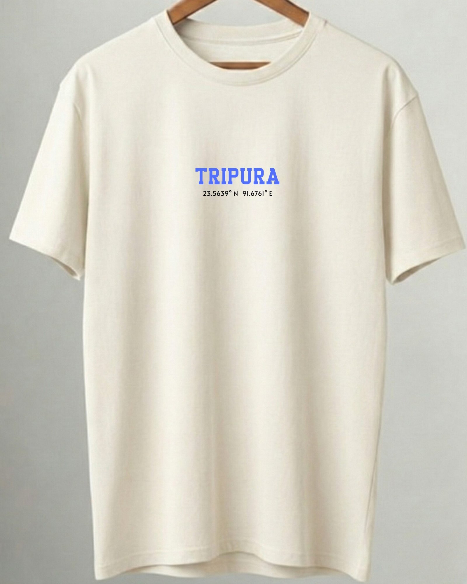 Tripura Coordinates – Unisex White T-Shirt - Image 4