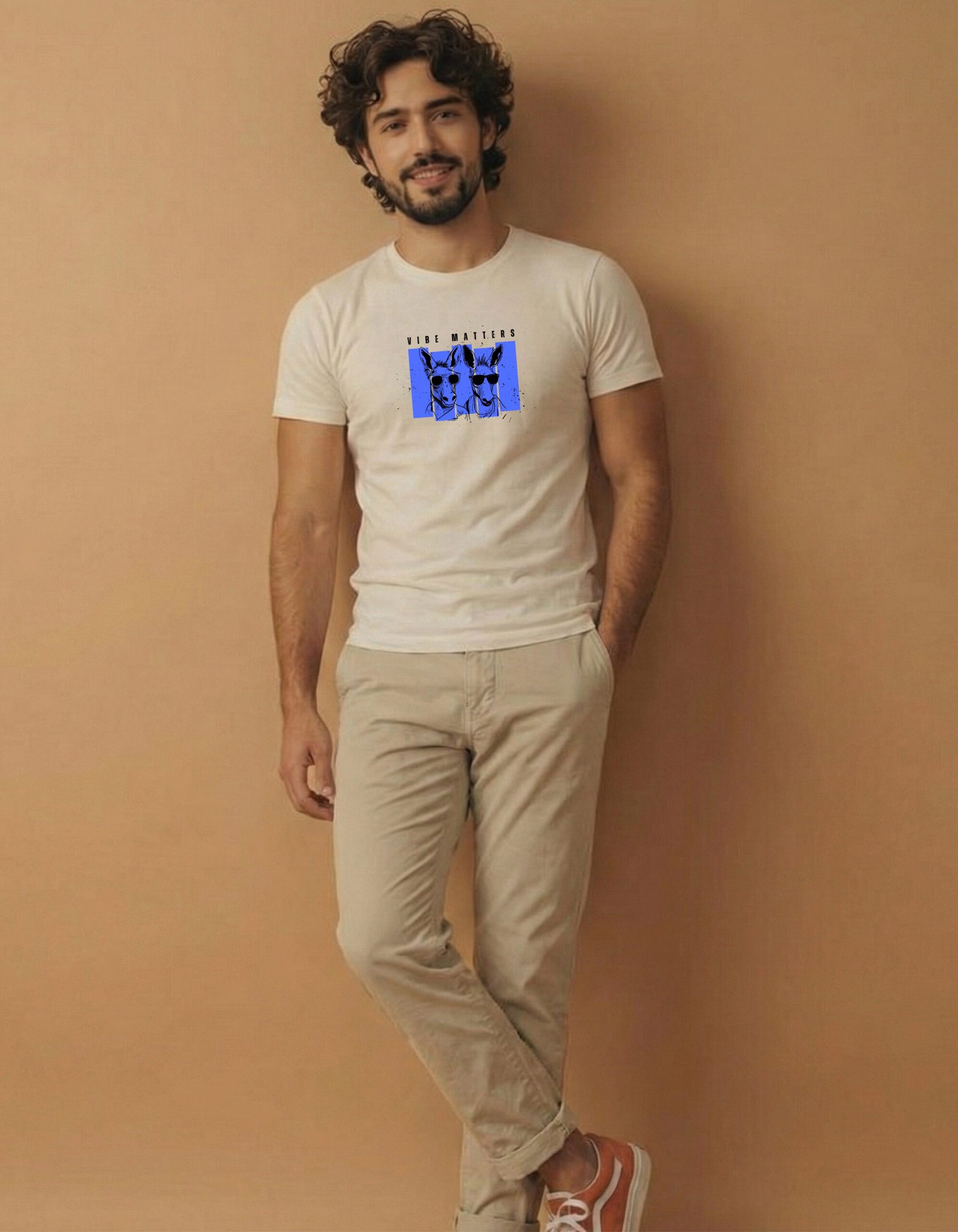 Vibe Matters – White Minimal Tee