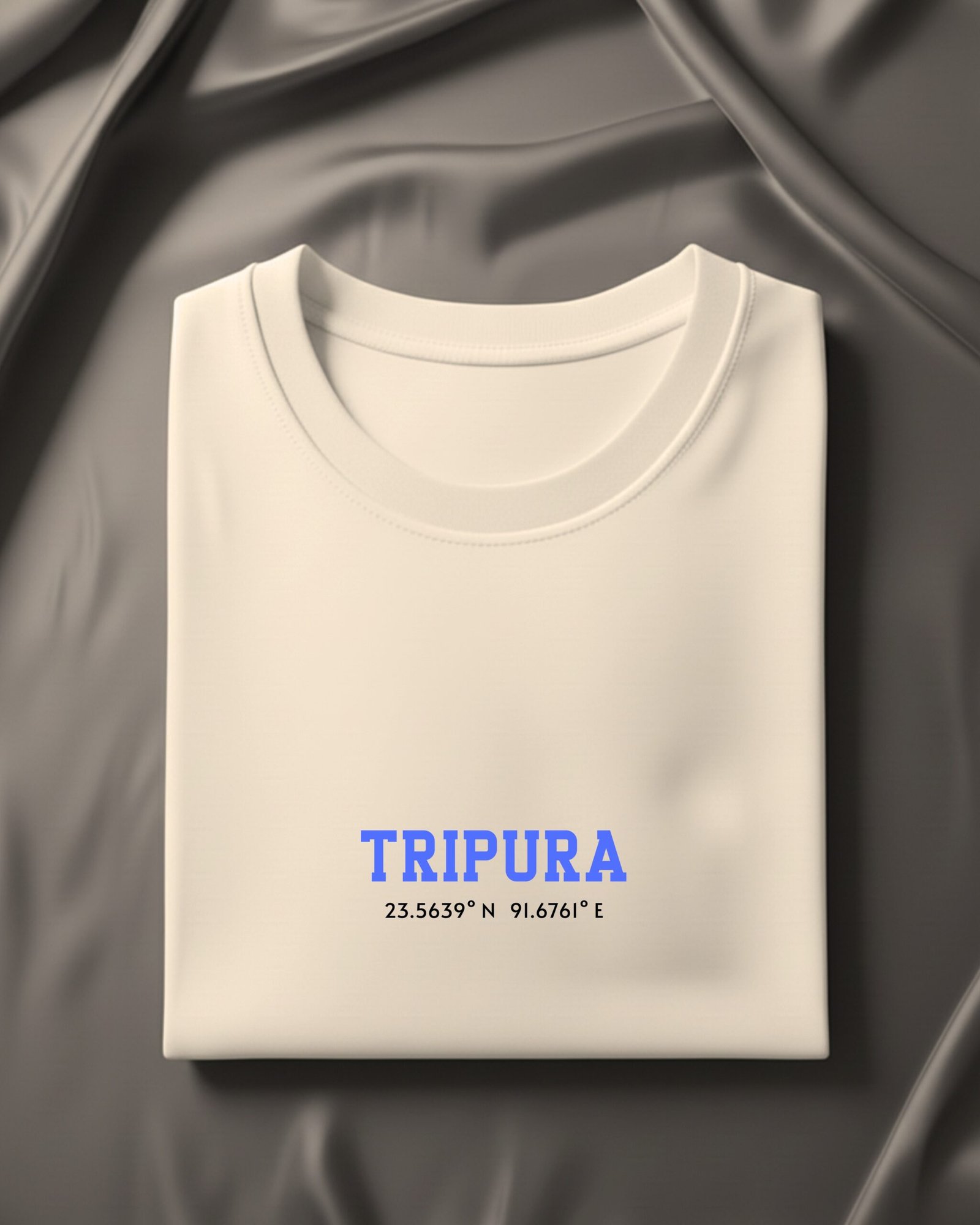 Tripura Coordinates – Unisex White T-Shirt - Image 5