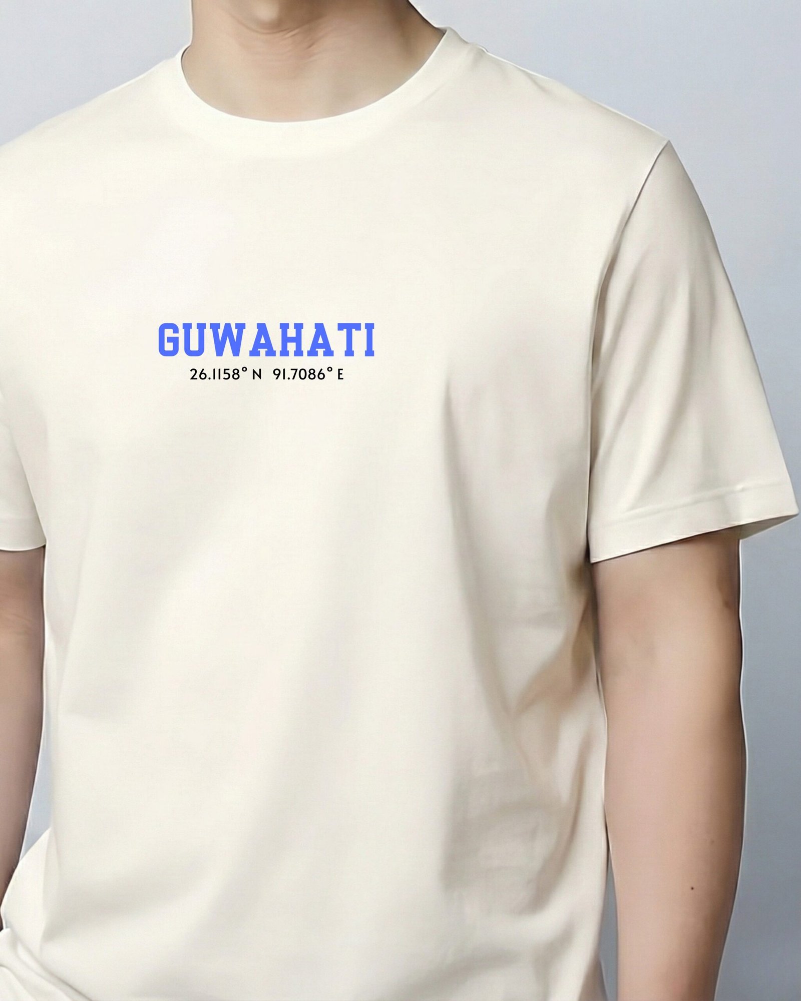 Guwahati Location – Regular White T-Shirt - Image 2