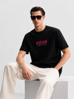 Assam Coordinates – Unisex Black  T-Shirt