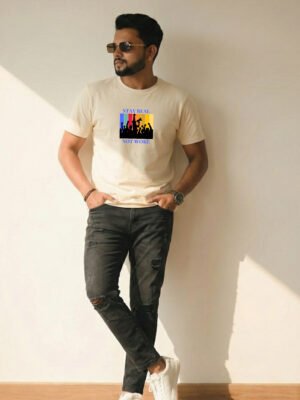 Stay Real Not Woke – White Statement Tee