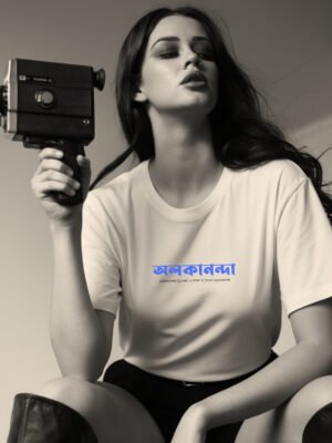 White T-Shirt – Assamese Vibes (Alakananda)