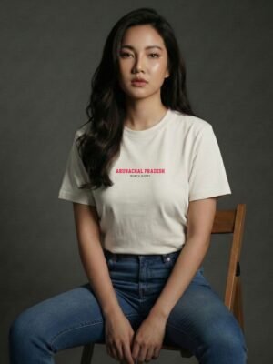 Arunachal Coordinates – Unisex White T-Shirt