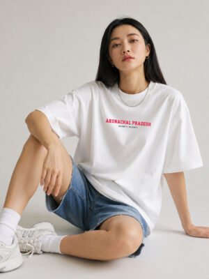 Arunachal Coordinates – Unisex White T-Shirt